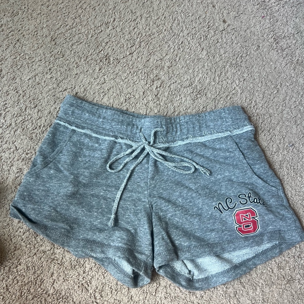NC State sweat shorts